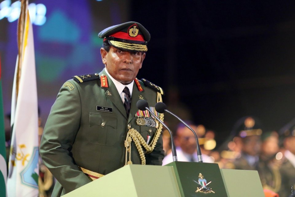 Kureege Chief of Defence Force Shiyam ge mahchah dhauvaa kuran fonuvaifi