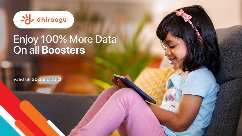 Dhiraagu ge Khaassa hadhiya, Booster thakun 100% ithuru Data!