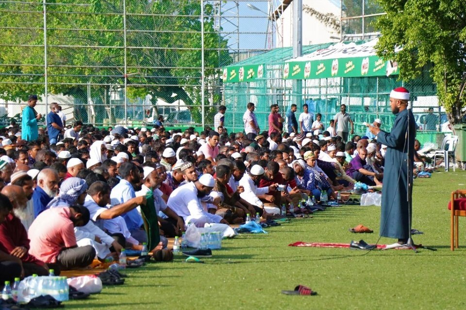 Eid namaadhuge bodu jamaa aiy Male’ gai nubaahvaane