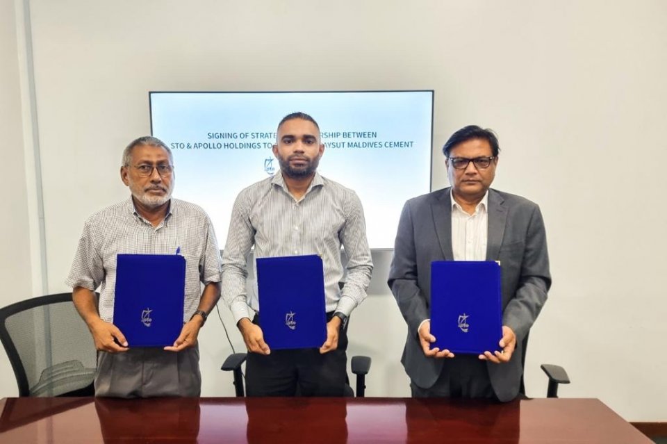 STO ge Maldives Cement Ishthihaaru kurumah Apollo Holdings ah