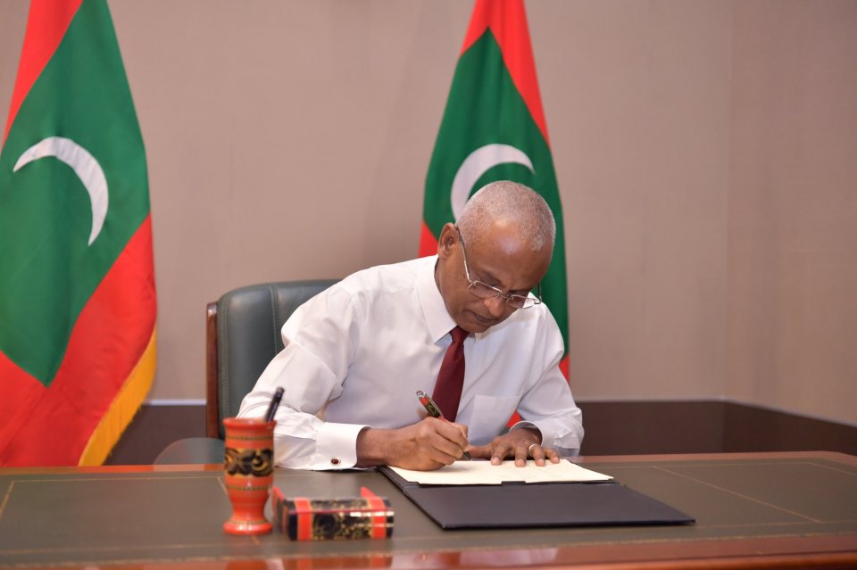 ރިޔާސީއިންތިޚާބުގެ ޤާނޫނަށް 4ވަނަ އިޞްލާޙް ގެނައުމުގެބިލް ރައީސް ތަޞްދީޤުކުރައްވައިފި