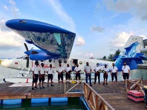 Maldivian ge seaplane pilot in muzahara kuranee