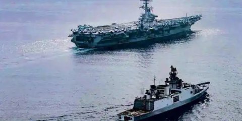 Indian Ocean gai USA aa India ge naval exercise thakeh 