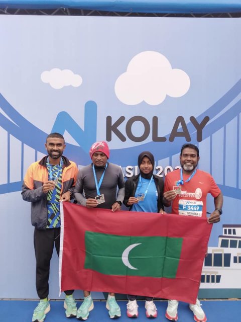 Nkolay Istanbul International Marathon ga Dhivehi atheleetun ran'galhu Kaamiyaabi eh Hodhaifi