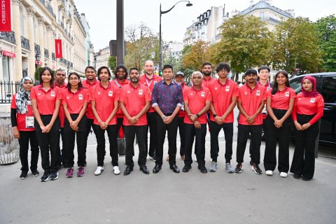 Vice President meets with the Maldivian contingent participating in the Paris 2024 Olympics